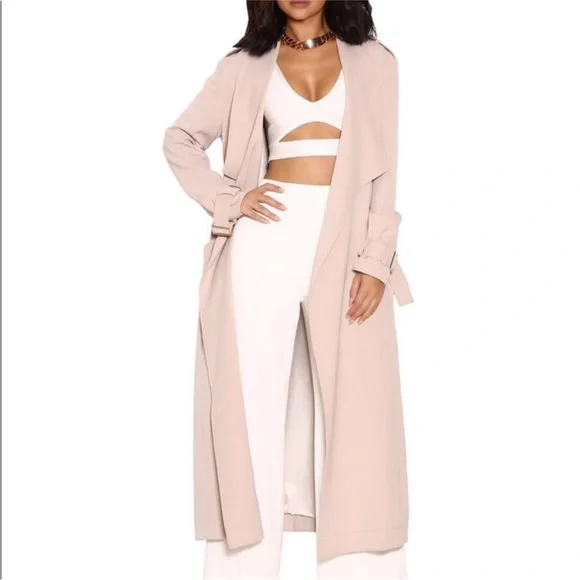 NWT House of CB Arno Waterfall Trench Coat
